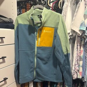 Cotopaxi Women's Colorblock Fleece Cardigan - Blue and Green